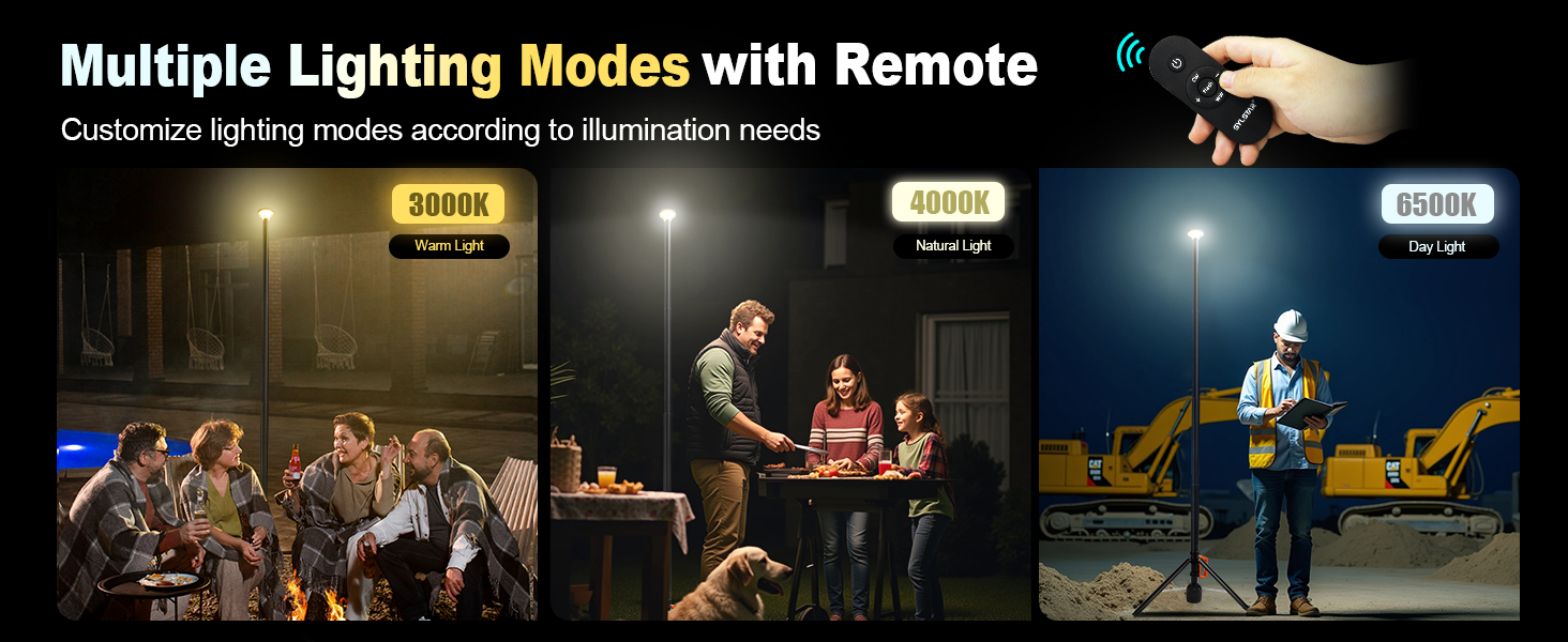 3CCT Dimmable Telescopic Camping Lights