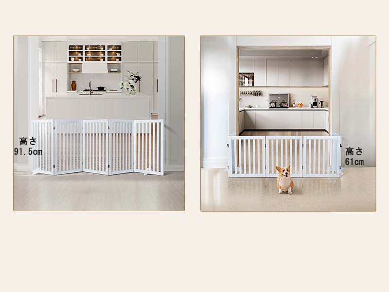 unipaws ハイタイプペットゲート置くだけ木製バリア、犬用フェンス 、グレー Amazon.co.jp: unipaws ハイタイプペットゲート置くだけ木製