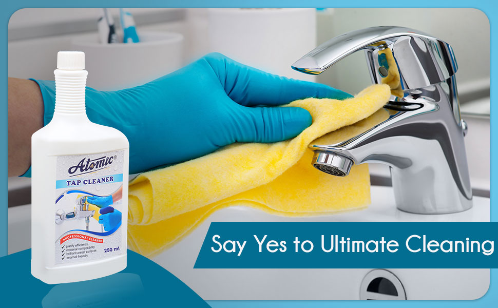 Atomic Tap Cleaner for Bathroom & Kitchen Fittings Taps Sinks