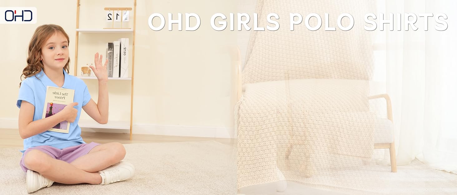 Girls Polo Shirt Girls Uniform Polo for School Cotton Polo Shirts School Uniform Blouse for Girls