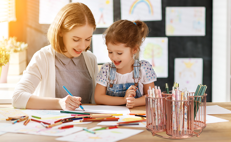 Pen holder desk children organiser office items pen holder Christmas gift