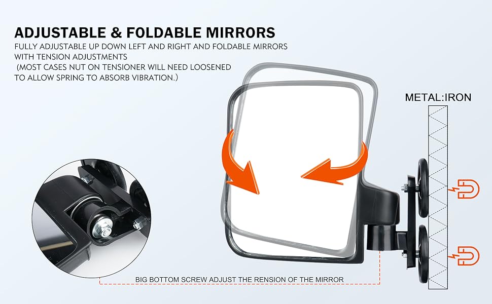 Altyostar HighStrength Side Mirrors for Tractor,