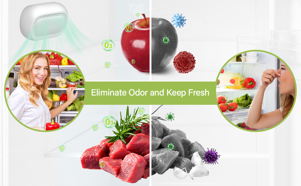 Mini USB Fridge Deodorizer, Portable Rechargeable