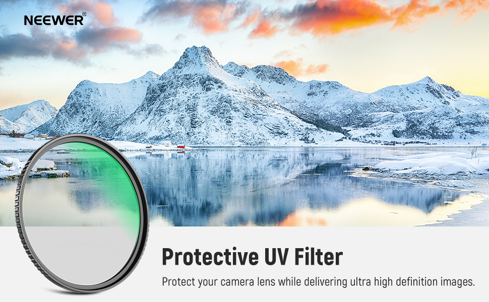 NEEWER 95mm UV Protection Camera Lens Filter with Multi Coated HD Optical Glass/Aluminum Alloy