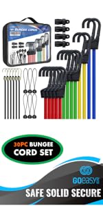 Heavy Duty 30 PC Bungee Cords Set