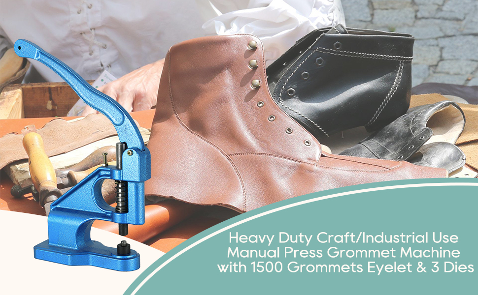 FLKQC Hand Press Grommet Machine Heavy Duty Hand Press Eyelet Grommet