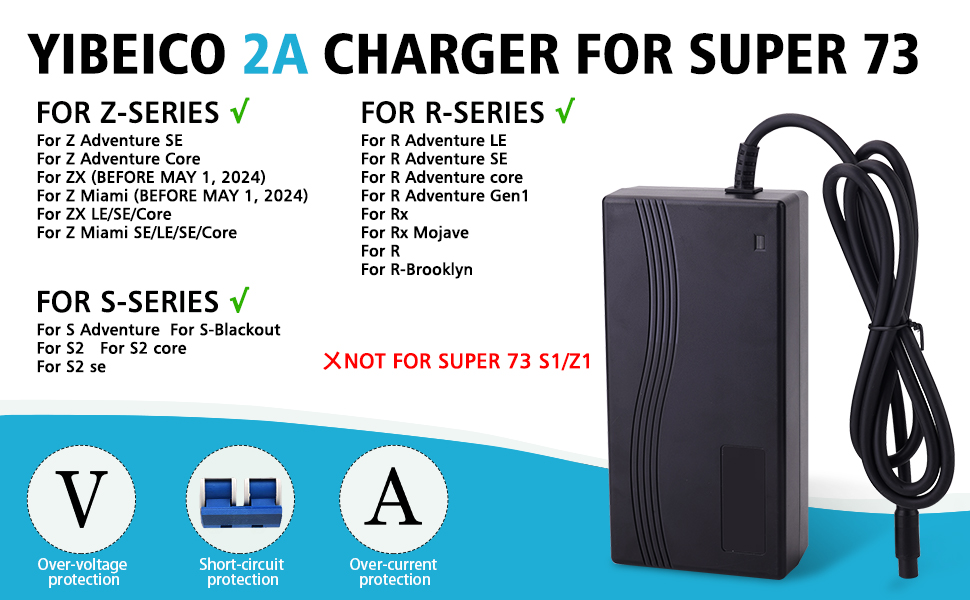 Amazon.com: YIBEICO 54.6V 2A Battery Charger for Super 73