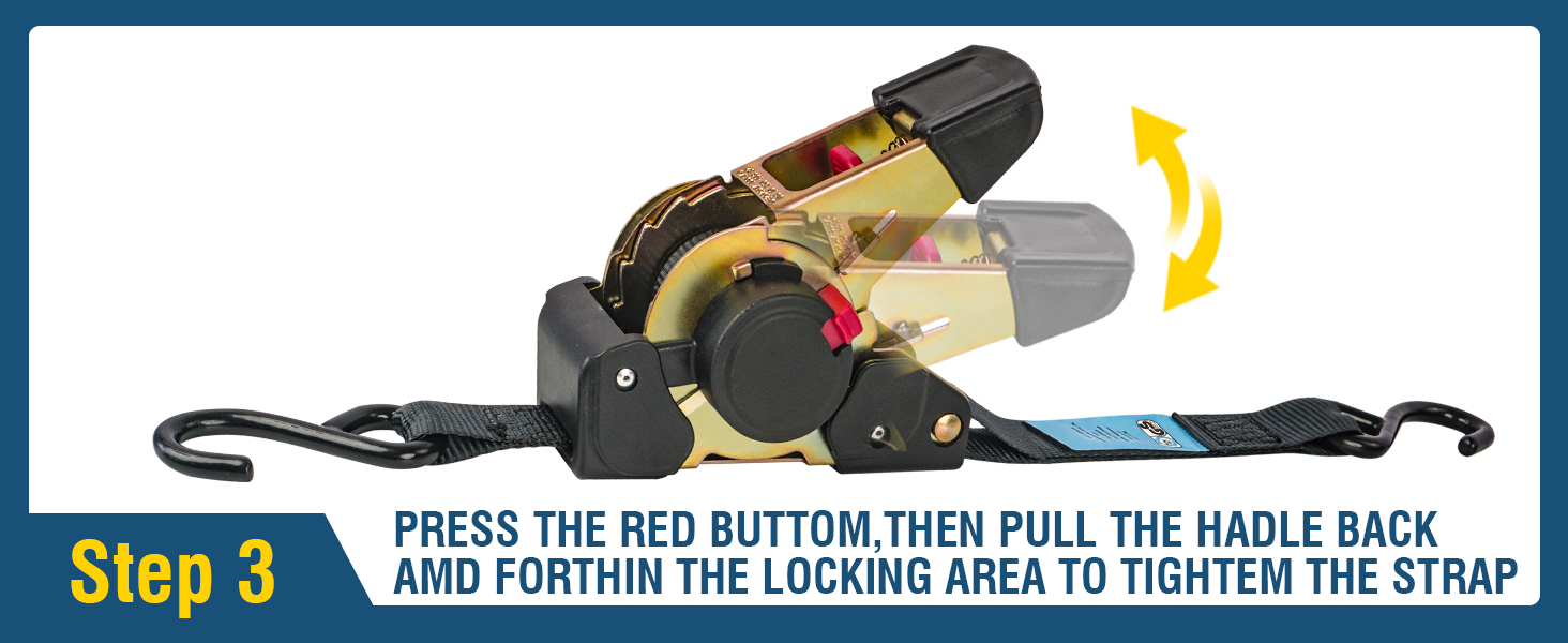 Digank Retractable Ratchet Straps 4 Pack 1" x 10' Each