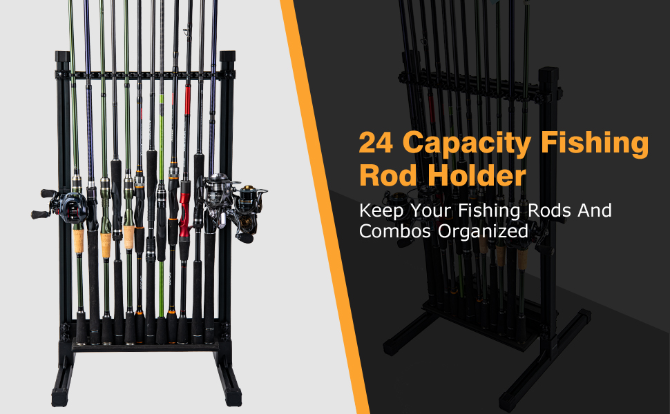 Goture 24Capacity Fishing Rod Holders, Adjustable Aluminum Fishing Rod