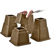HOME IT Adjustable Bed Risers - Furniture Risers - Elevation in Heights 3, 5 or 8 Inch Heavy Duty...