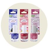 FruchtBar Wunderbunt Kinder-Nagellack Glitzer 3er Set, Rosenrot, Zauberblau & Rock'n Rosa, abwasc...