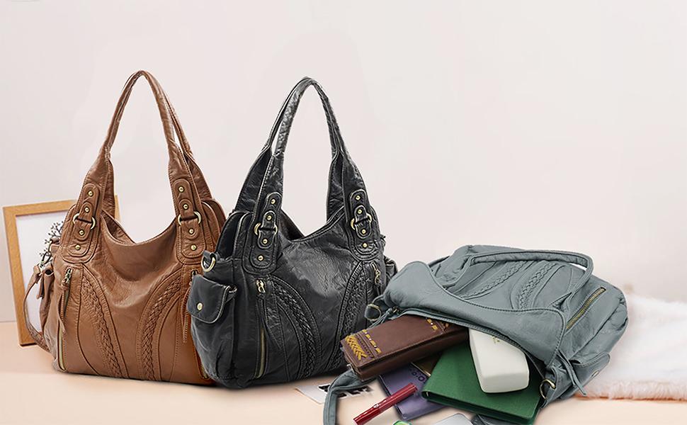 Montana west handbags for women purse tote crossbody bags concealed carry washed leather soft hobo