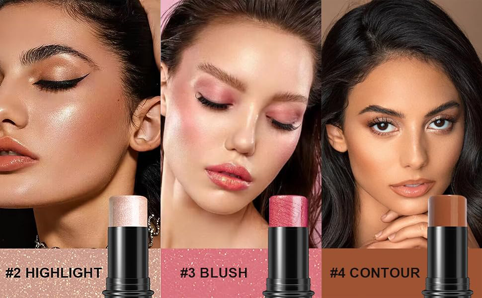 3 Pcs Face Contour Sticks Set, Shades wi... 12 4