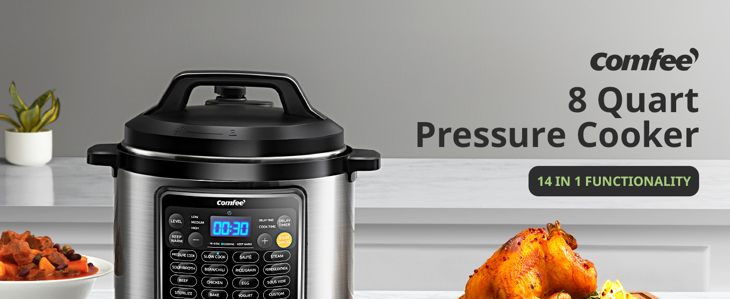 Comfee 8 quarts pressure cooker