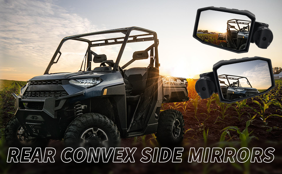 Side Mirrors Compatible with Polaris Ranger 570 900 XP 1000