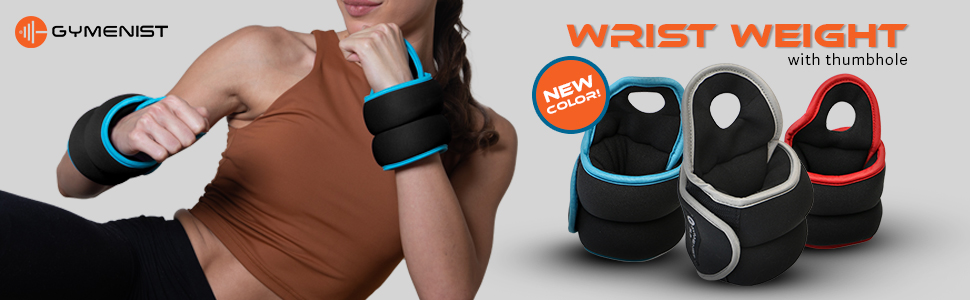 wrist weight with thumbhole. good for running, boxing, workout. easy-off and easy-on.