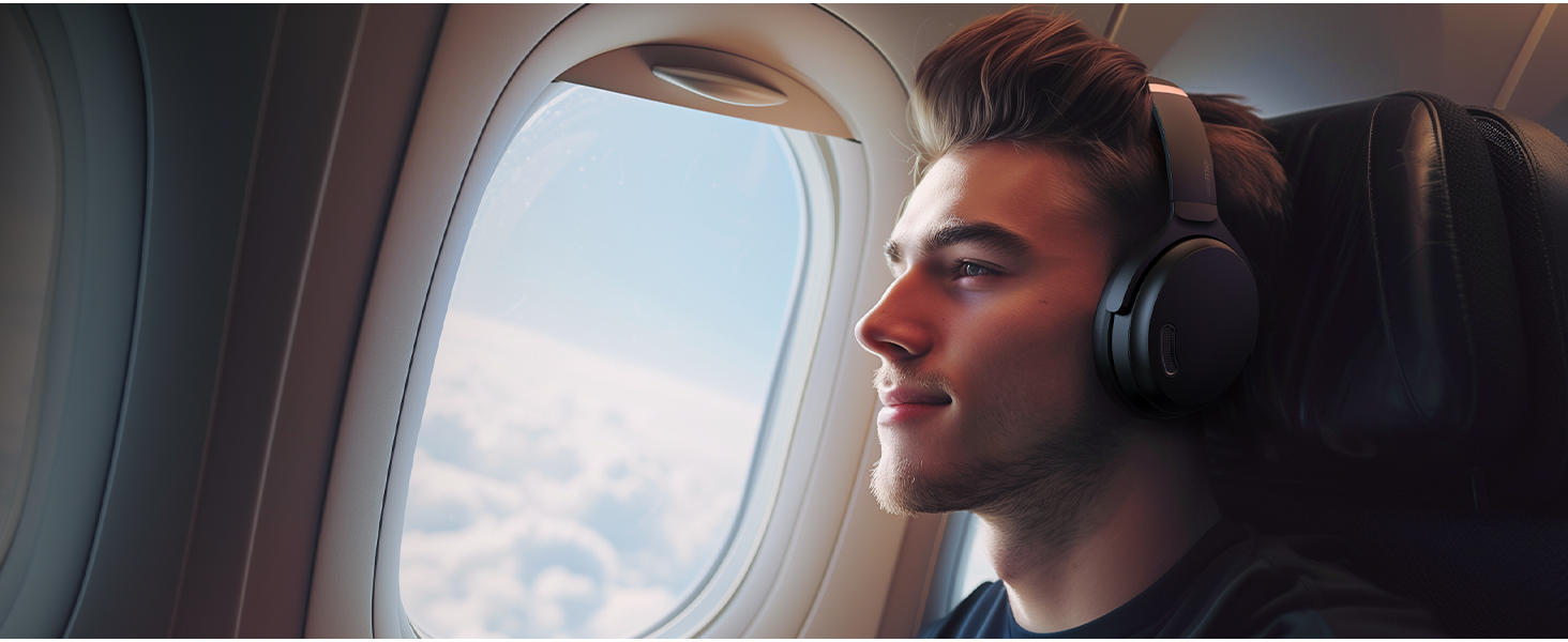 HROEENOI Active Noise Cancelling Wireless Bluetooth