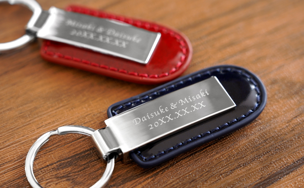 グレー レザー キーホルダー メタル金具 グレー レザー キーホルダー メタル金具 20211221-h-3.jpg