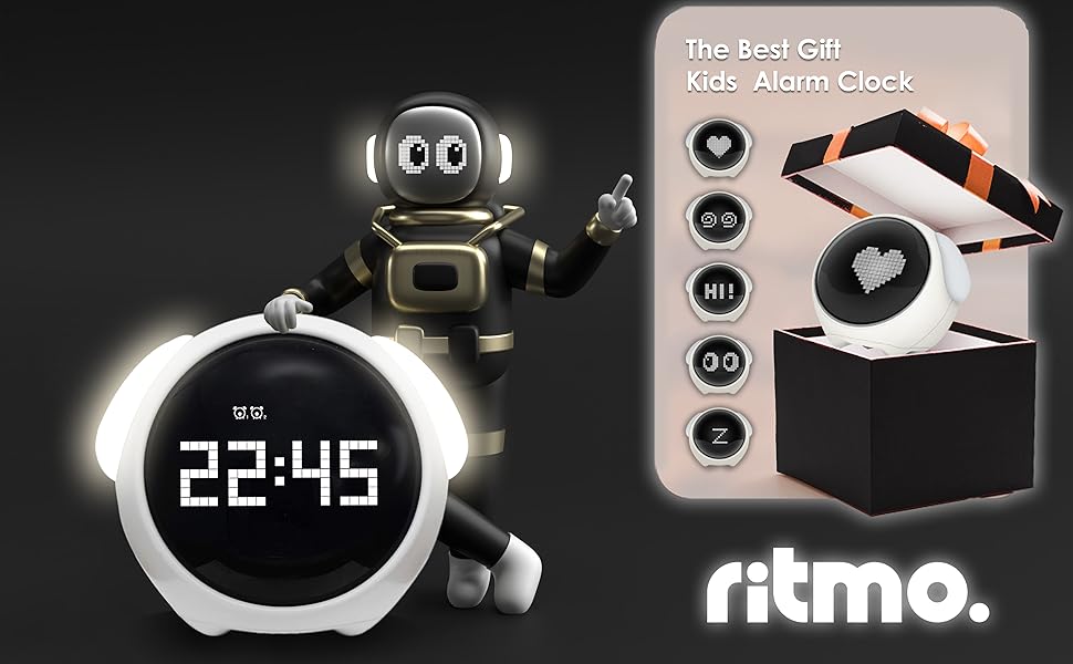 Buy Ritmo Alarm Clock, Cute Emoji Alarm Clock, Bring 2 Alarm Clocks