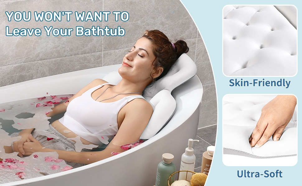 bath tub pillows for head and neck