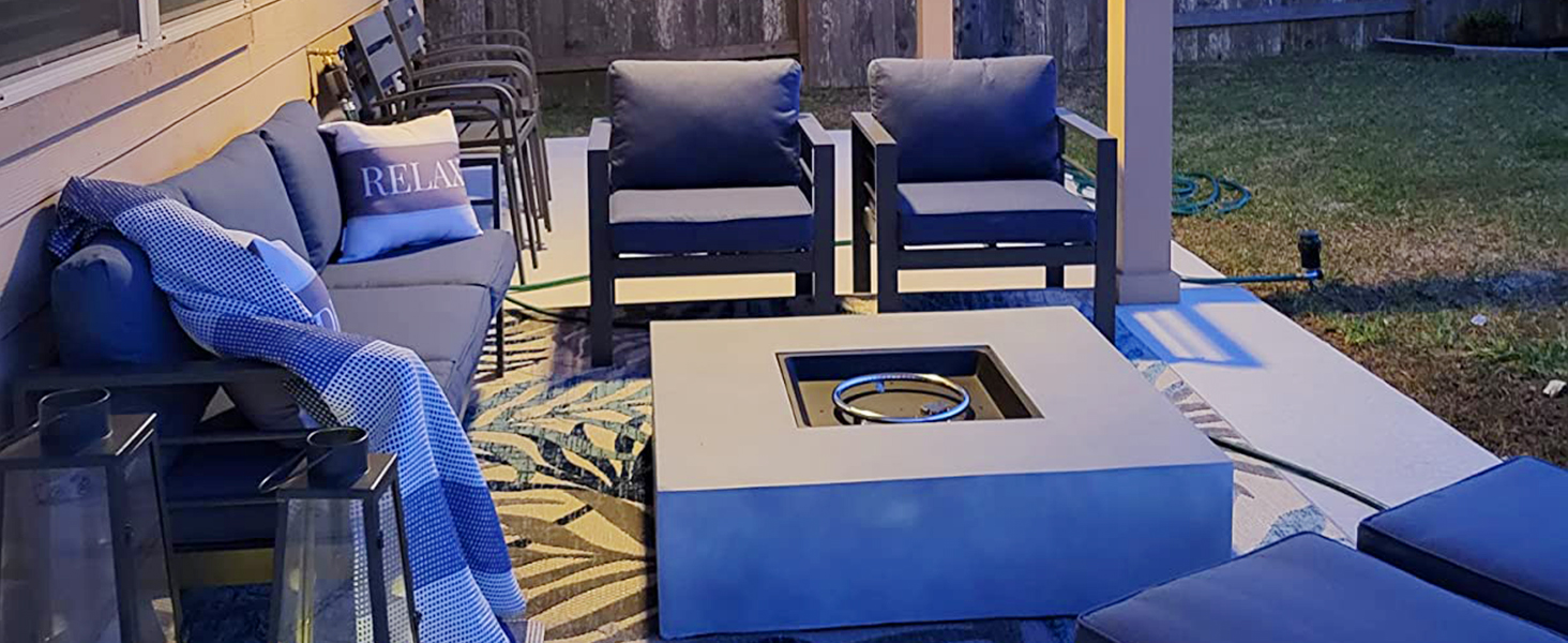 AECOJOY Aluminum Patio Furniture Set, Modern Outdoor Patio