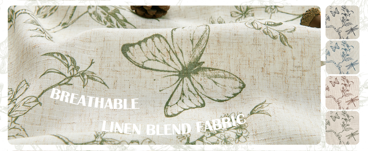 green floral curtians
