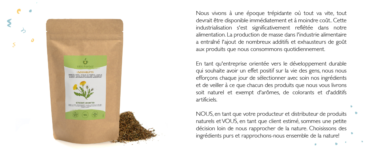 Feuilles de pissenlit d'IDDA Herbal fr