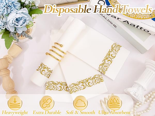 gold napkins