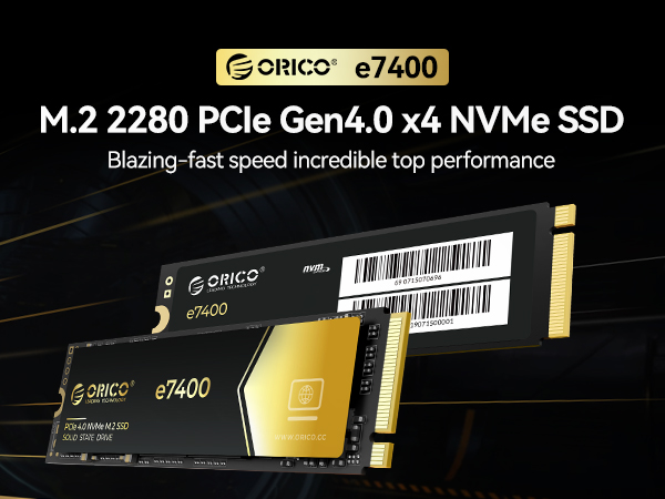ORICO 2TB NVMe SSD PCIe 4.0- Up to 7400MB/s, M.2 SSD 2280 PCIe 4.0 ORICO 2TB NVMe SSD PCIe 4.0- Up to 7400MB/s, M.2 SSD 2280 PCIe 4.0