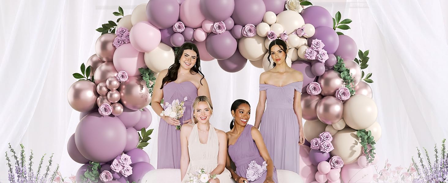 purple balloons