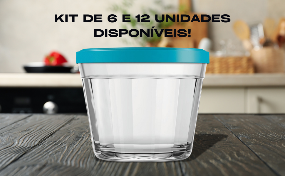 Conjunto de potes; kit de potes; pote de vidro; pote de cozinha; tigela; kit de tigelas; pote;