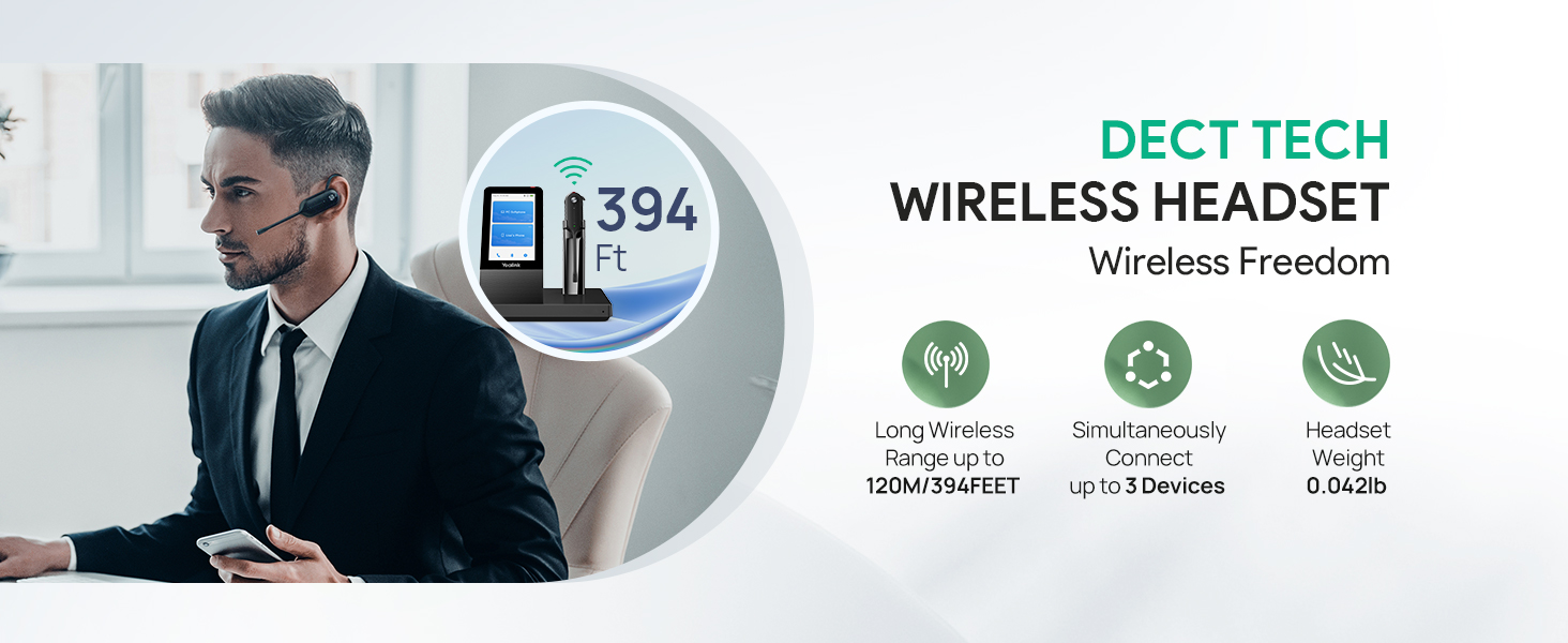 Yealink DECT wireless headset WH67