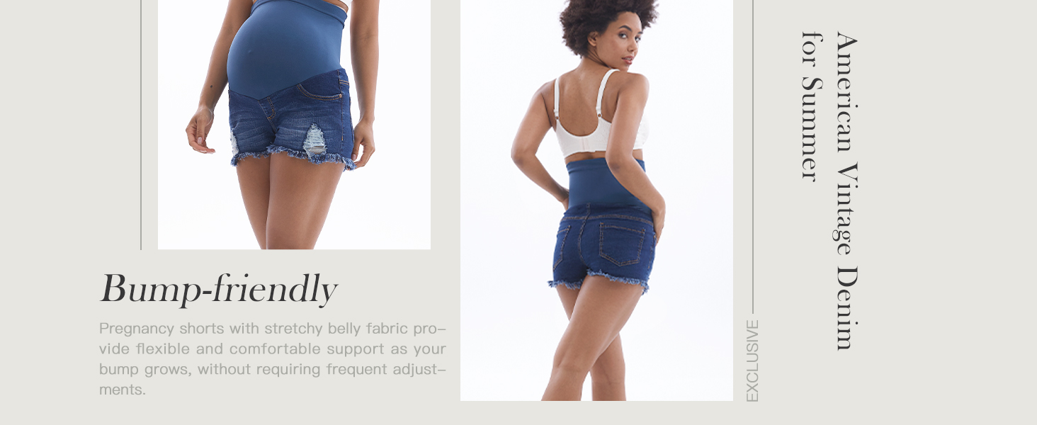 maternity jeans shorts