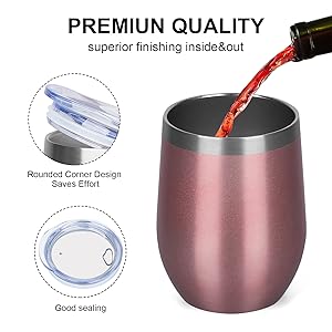Multi-color wine glasses such as rose gold are suitable for all kinds of hot and cold drinks