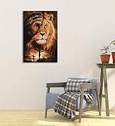 Jesus Canvas Wall Art Religious Wall Decor Christian Wall Art Jesus lion wall Art judar wall art