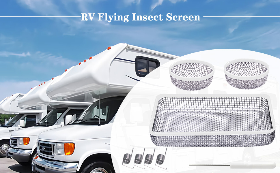 Eazy2hD 3 Pack RV Furnace Vent Cover Screens for RV Water Heater Vent