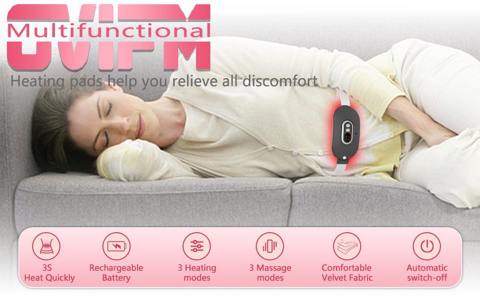 OVIFM Period Pain Relief MachineElectric Period Cramp Heat Pad,Small