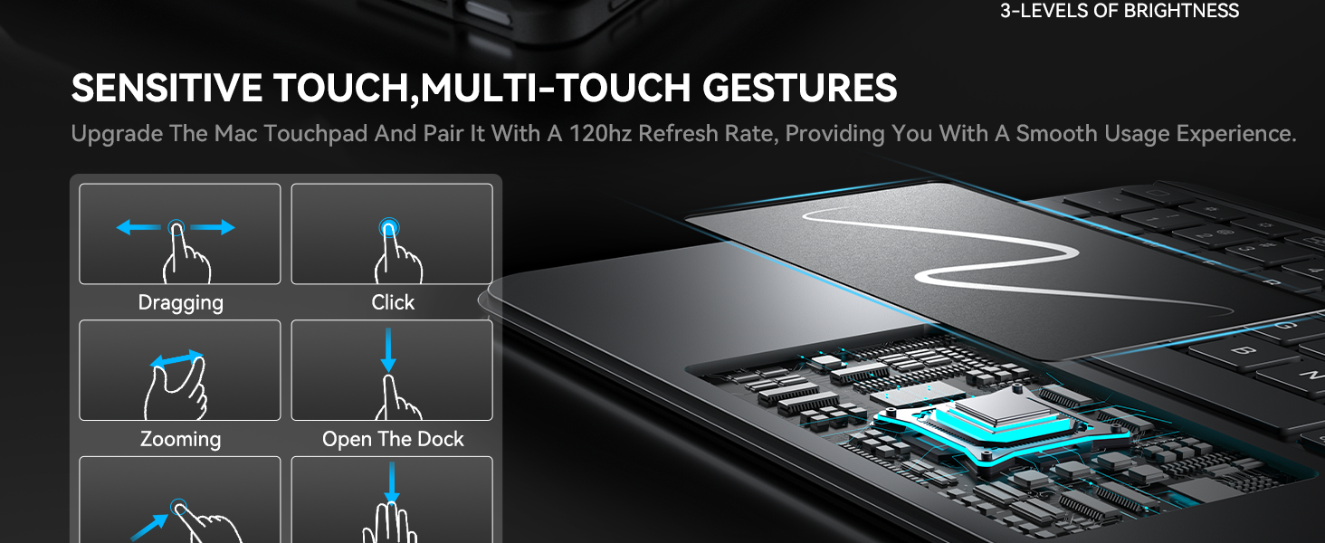 360° Rotating iPad Case | Adjustable Stand & Detachable Backlit Keyboard