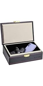TICONN Faraday Box, Car Key Fob Protector, Carbon Fiber Signal Blocker for Ke...