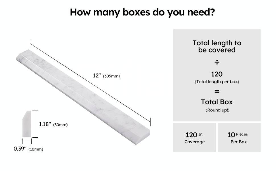 carrara Pencil Trim Liner