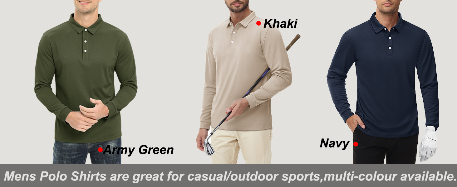 mens golf polo shirt long sleeve summer quick dry polo t shirt top