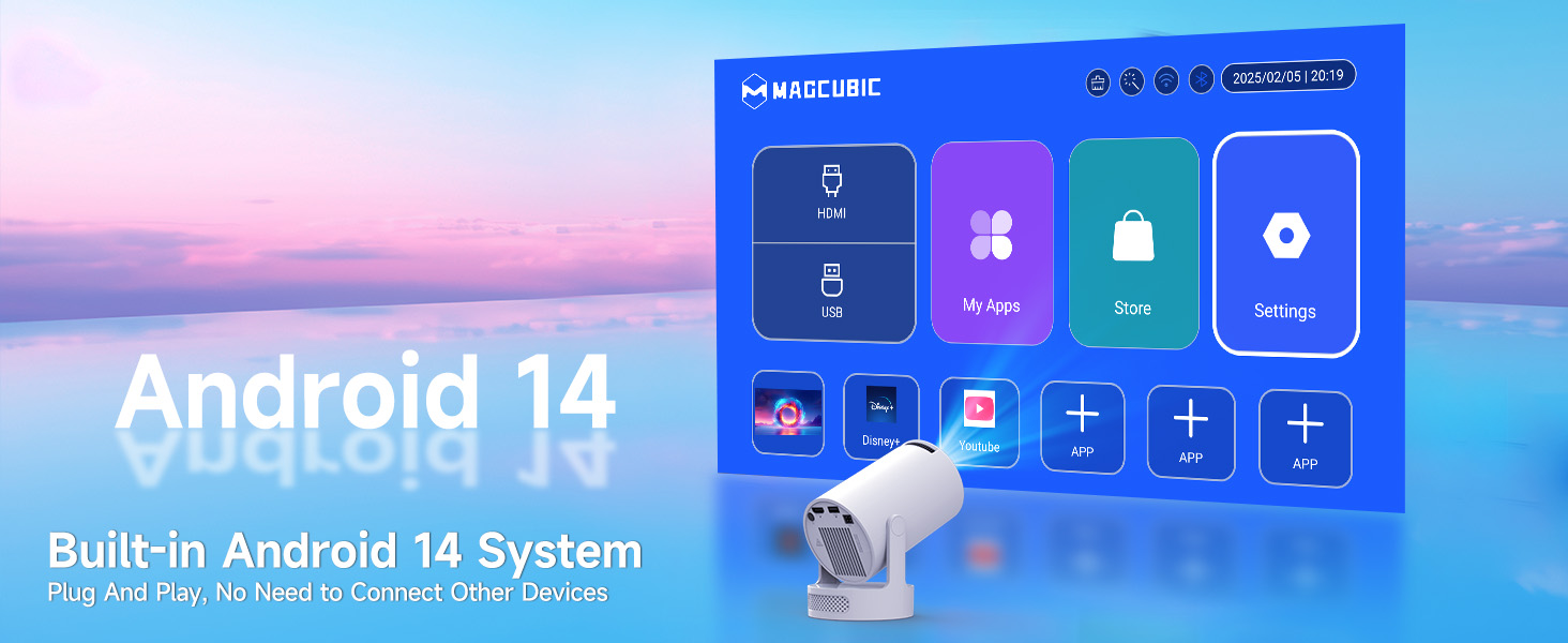 proyectores 4k bluetooth wifi Android 14