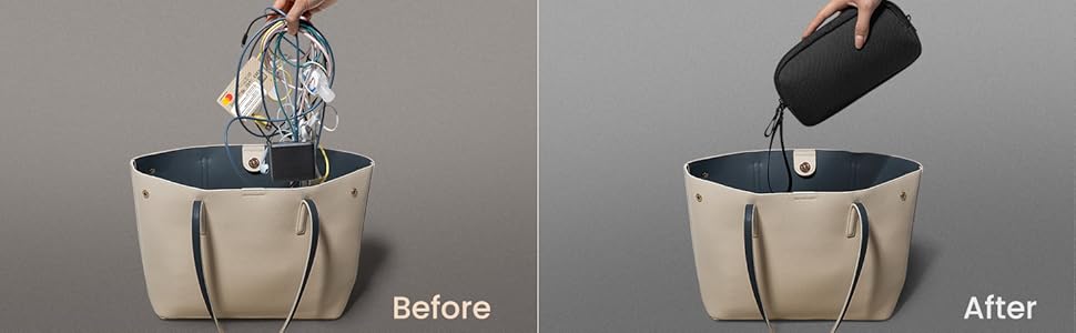 Electronics Organizer Travel Case, Water Resistant Travel Bag Cable