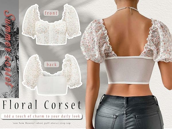 トップス YILON Corset design layered tops yilon CORSET DESIGN LAYERED TOPS