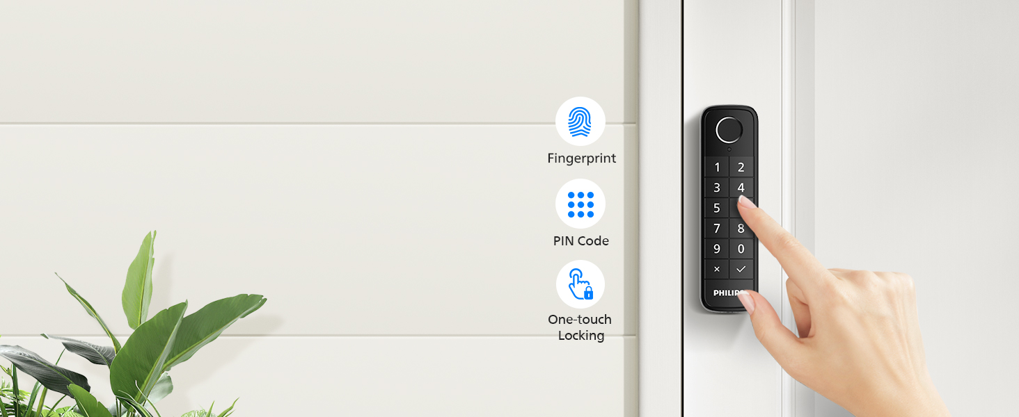 Philips WiFi Smart Lock with Fingerprint Keypad, Turn Your Existing