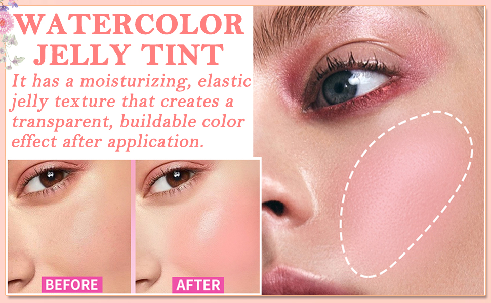 Cooling Water Jelly Tint, Buildable Watercolor Finish