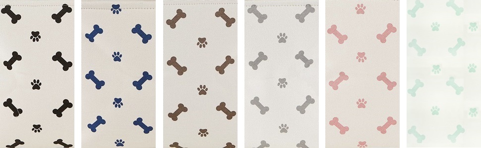 Bone Dry Paws & Bones Print Storage Bin Collection in all available colors.