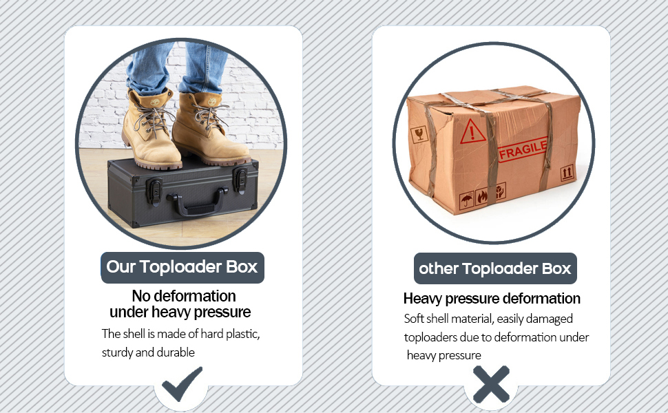 DRZERUI Toploader Storage Box, Holds 450+ Top Loaders