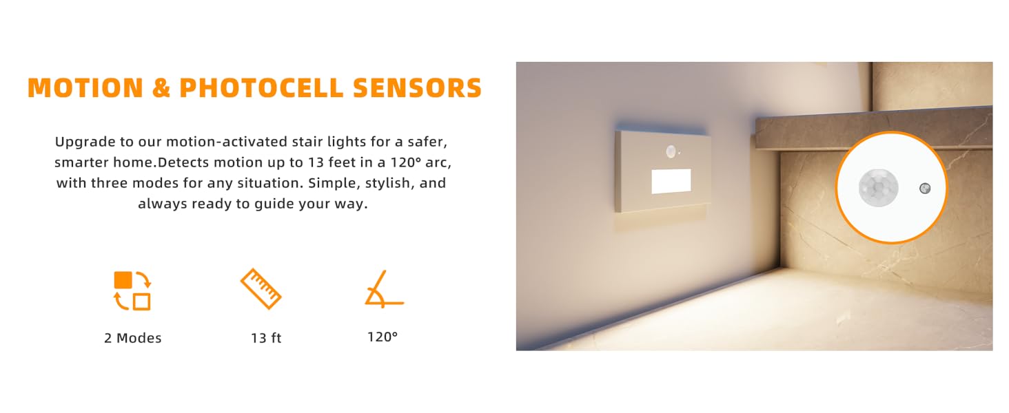 white indoor step light