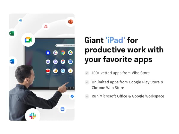 Vibe board allows you work with your favorite apps